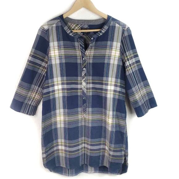 Pendleton Blue Plaid Tunic Top - Picture 1 of 6